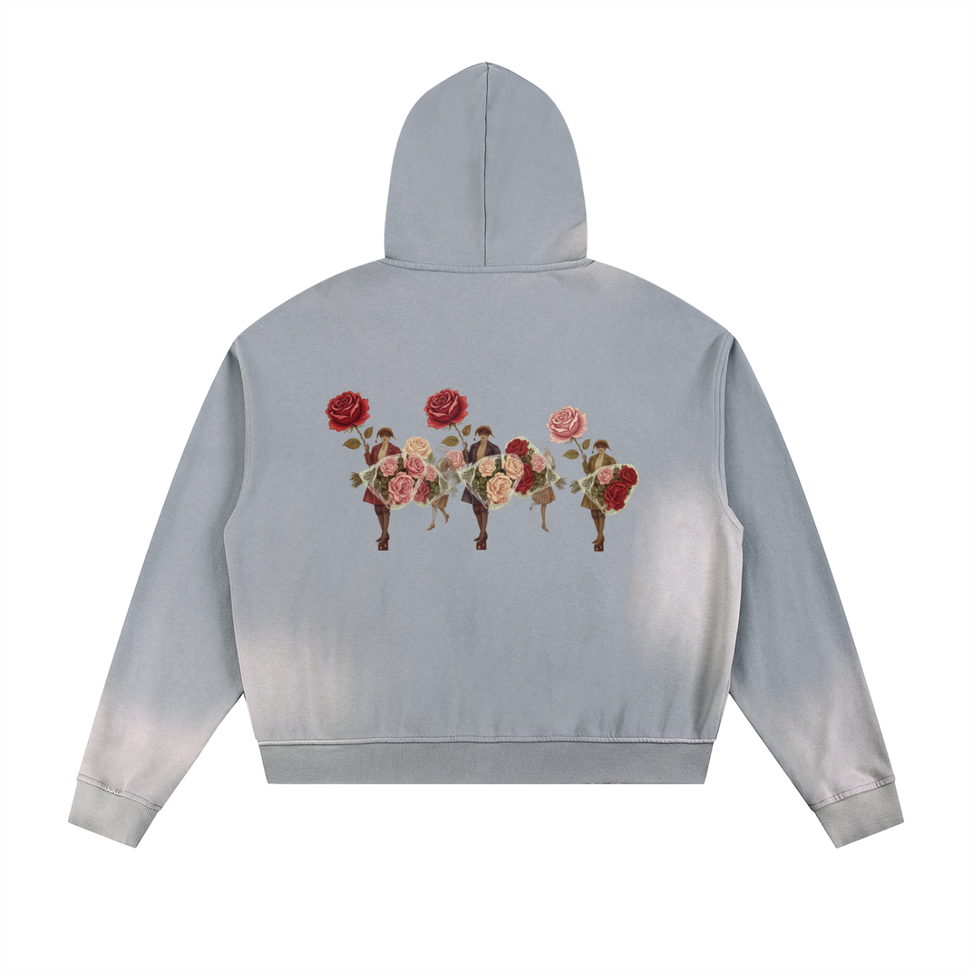 Frayed Love Zip-Up Hoodie