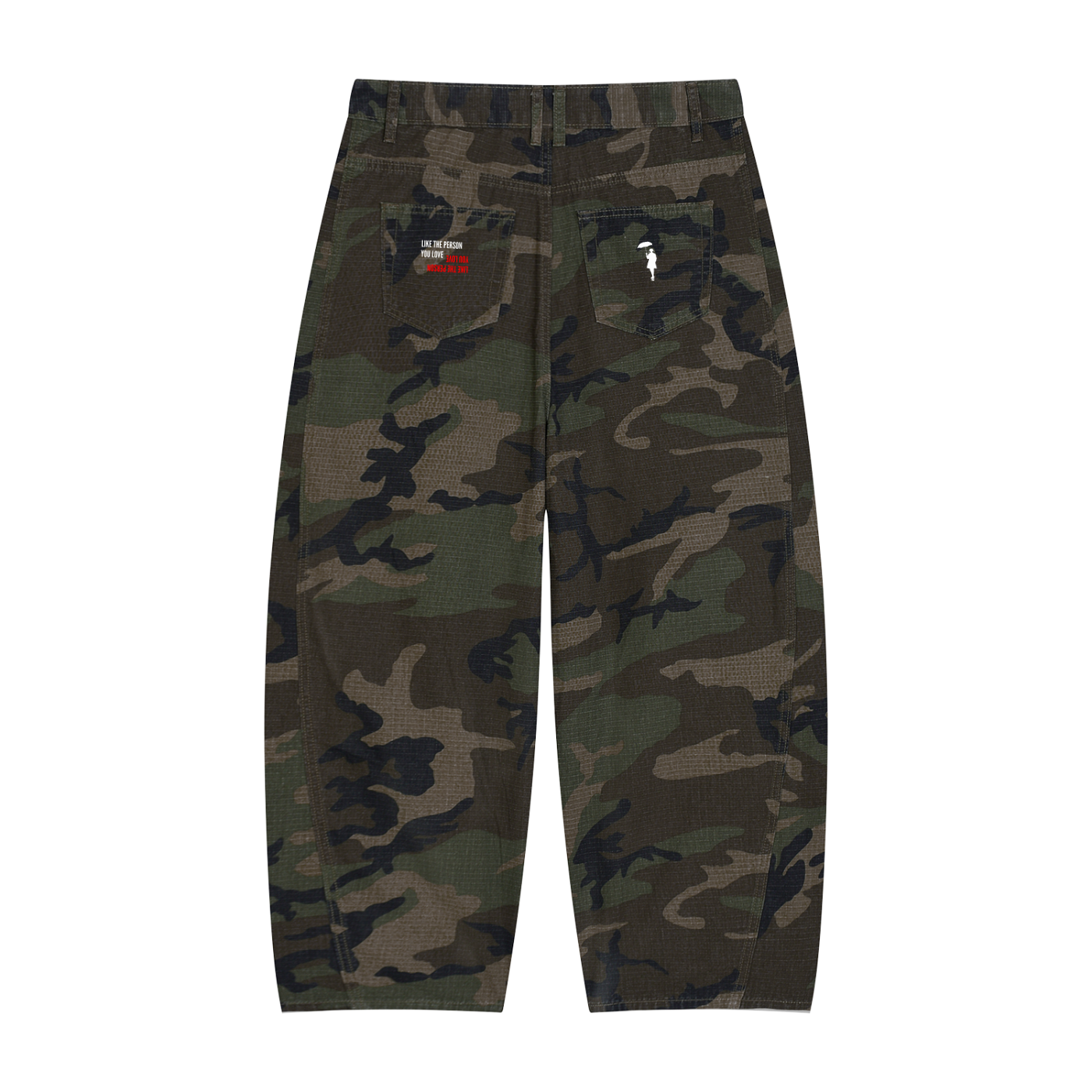 Men’s Camo Barrel Leg Cargo Pants