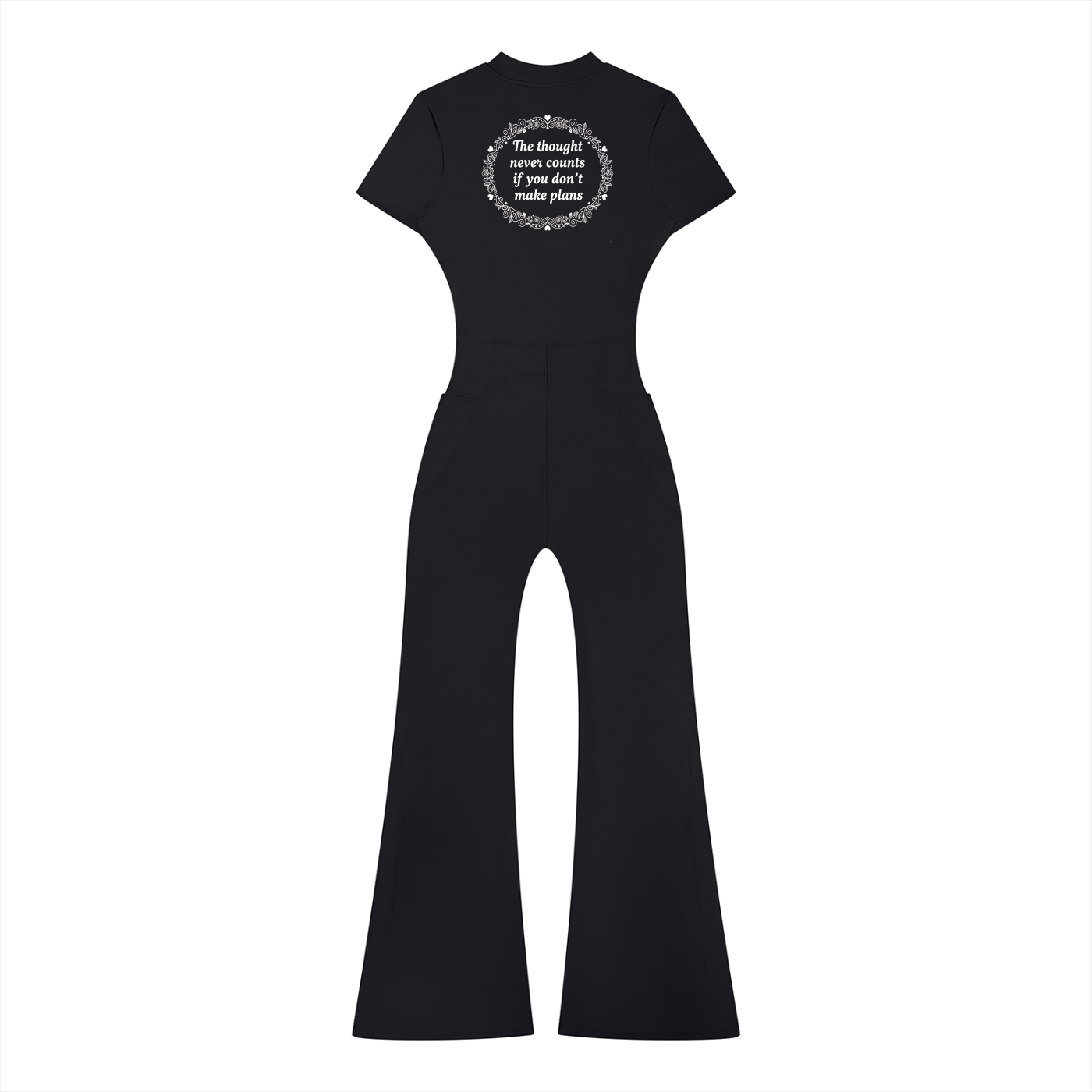 Women’s Tight Flared Leg Quarter-Zip Jumpsuit