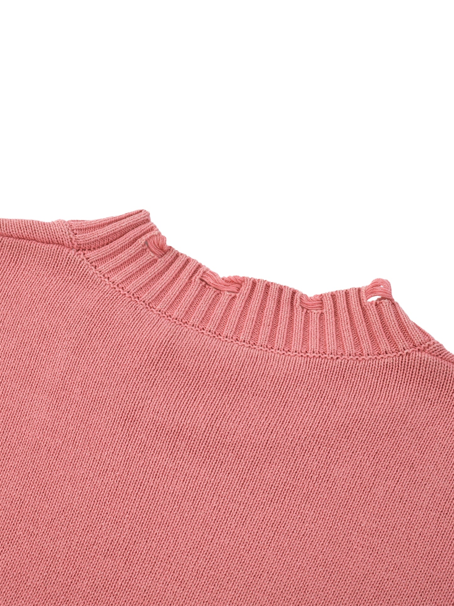 Distressed Shadow Figures Knit Sweater