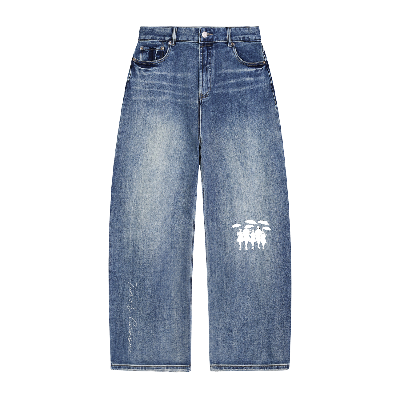 Quad Umbrella Wide-Leg Denim
