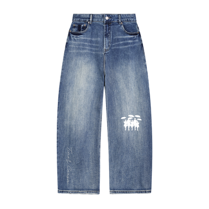 Quad Umbrella Wide-Leg Denim