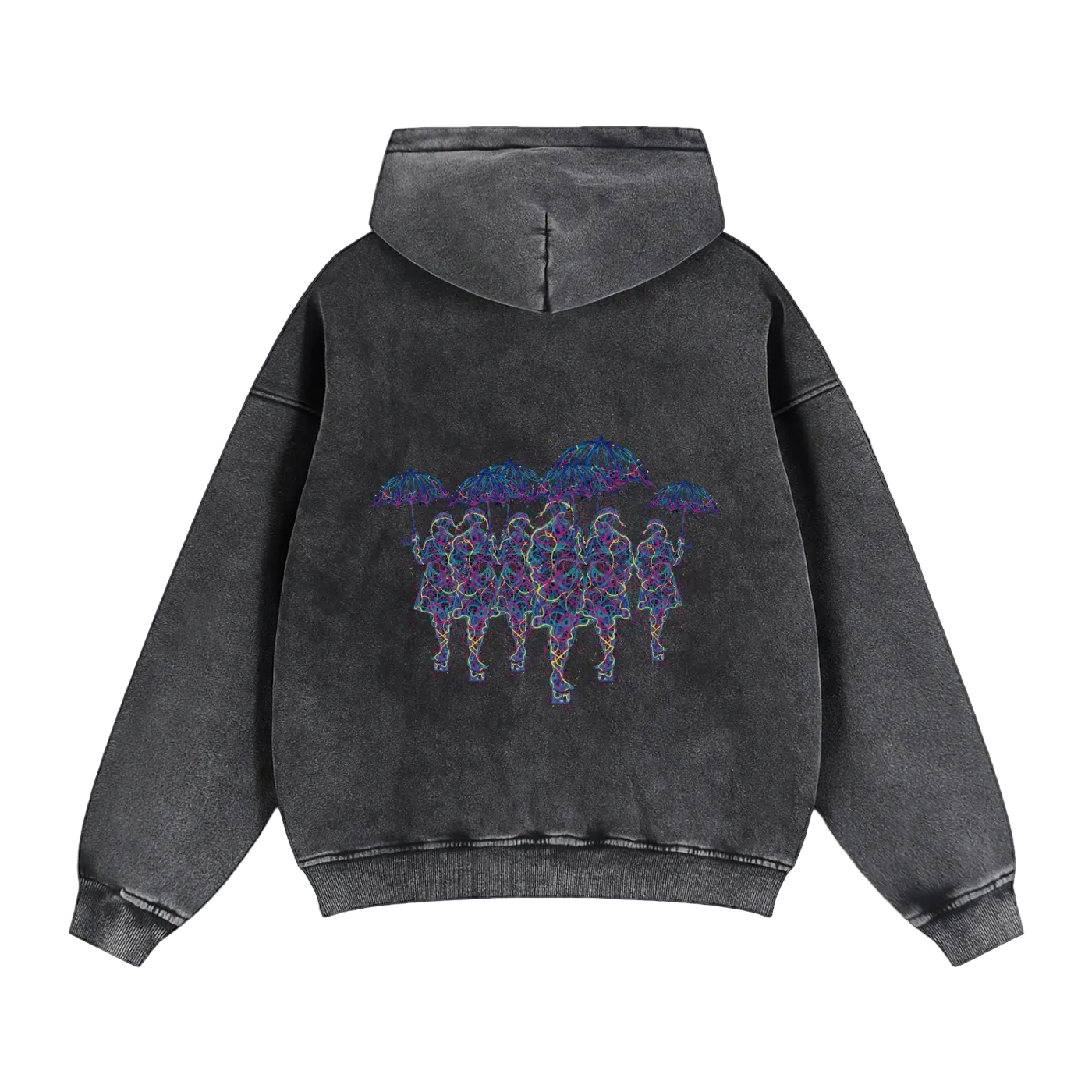 Neon Aether Acid Wash Hoodie