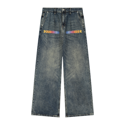 Time to Eat Vintage Wash Denim Jeans