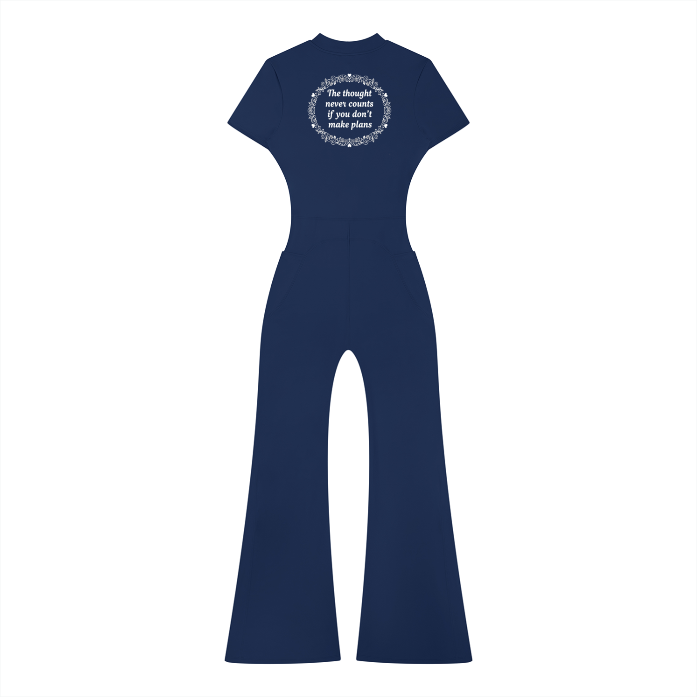 Women’s Tight Flared Leg Quarter-Zip Jumpsuit