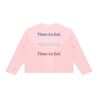 Time To Eat Sunfade Boxy Long Sleeve Tee