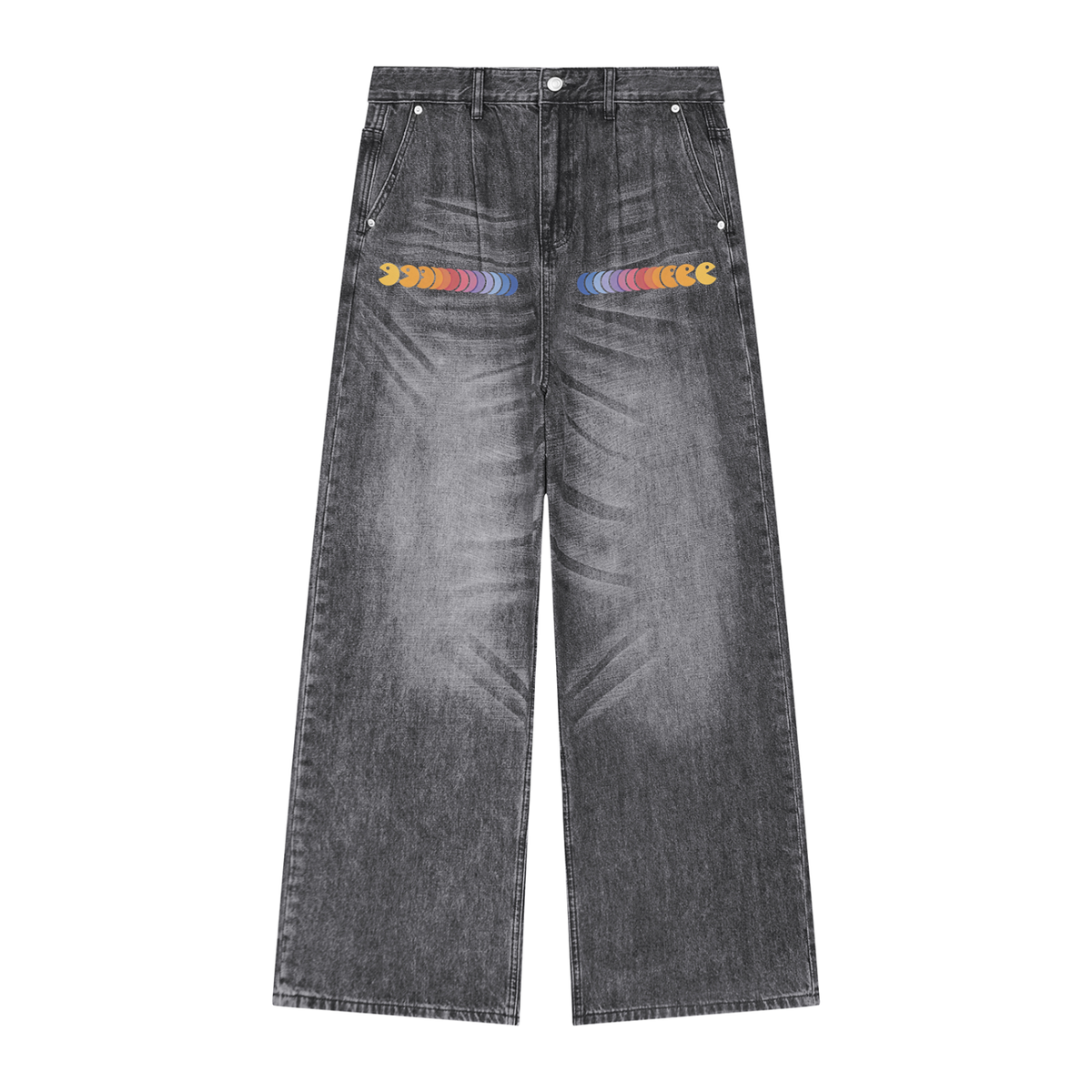 Time to Eat Vintage Wash Denim Jeans