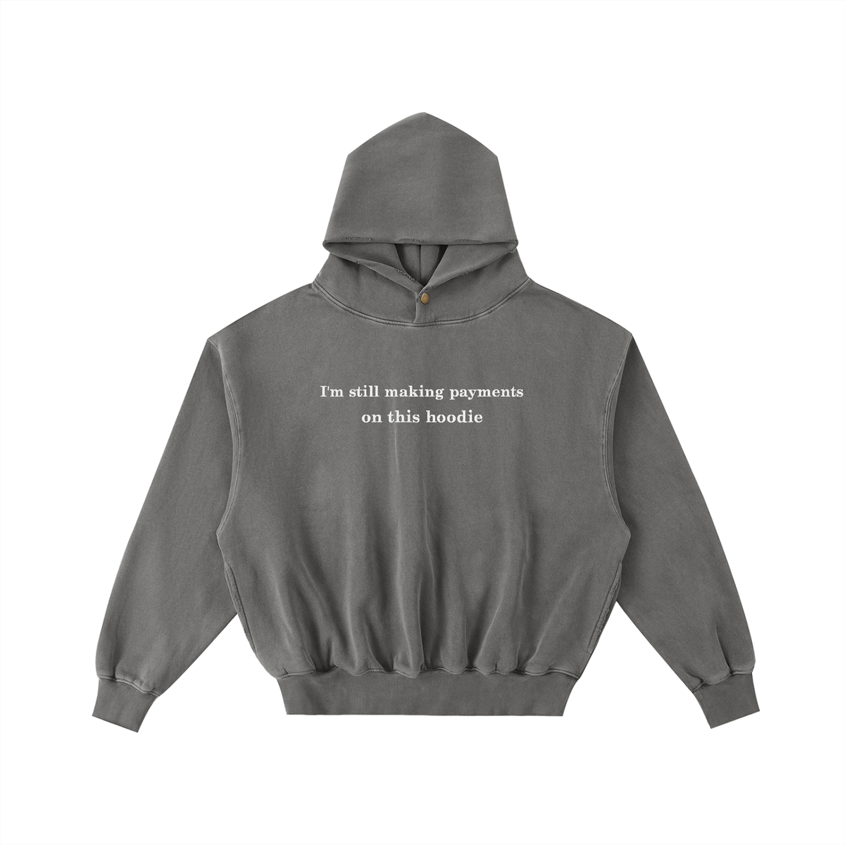 Payments Frayed Enzyme Washed Hoodie