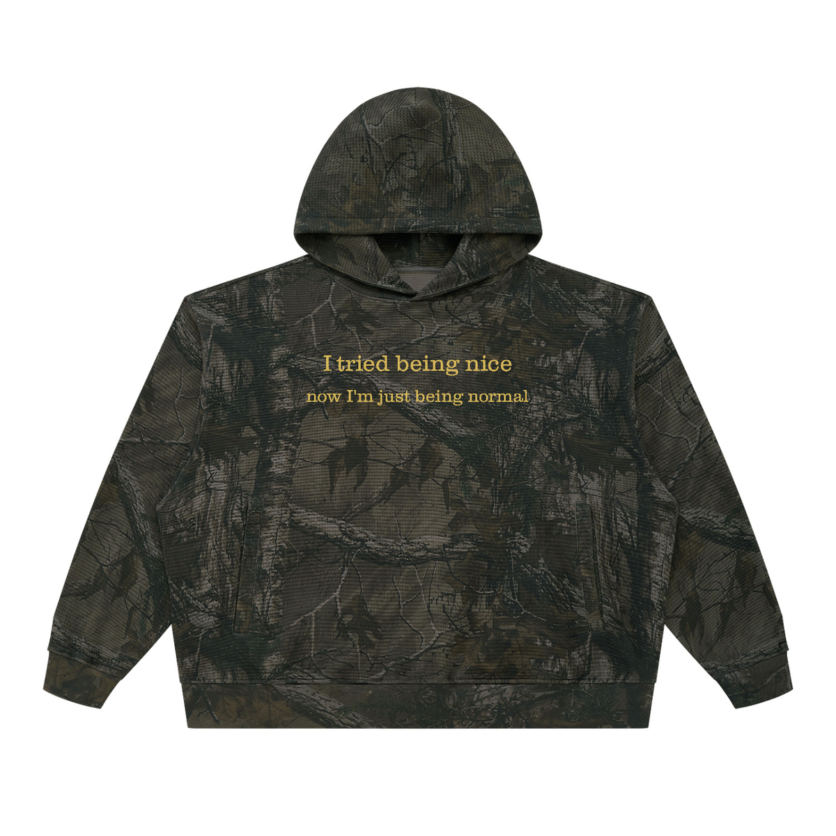 Nice Normal Camo Waffle Hoodie