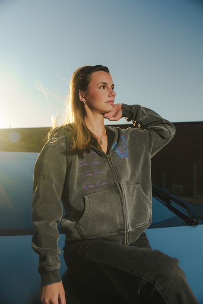 Neon Aether Acid Wash Hoodie