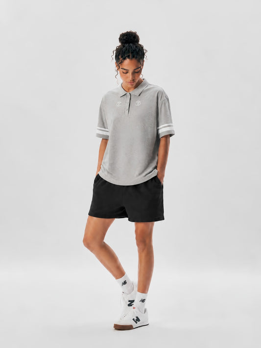Heather Knit Polo Dress