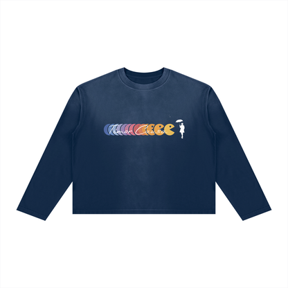 Time To Eat Sunfade Boxy Long Sleeve Tee