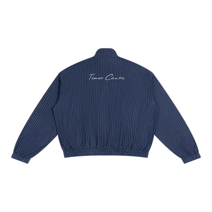 GloPlaid Track Jacket (Navy Pinstripe)