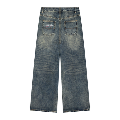 Time to Eat Vintage Wash Denim Jeans