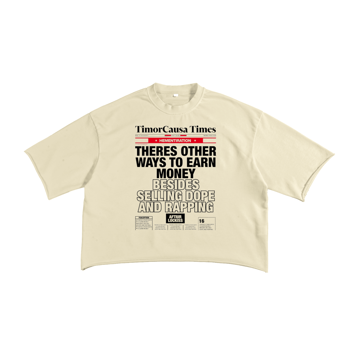 The "Front Page" Raw-Hem Tee