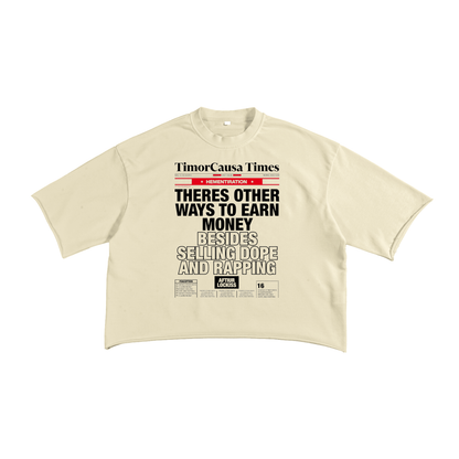 The "Front Page" Raw-Hem Tee