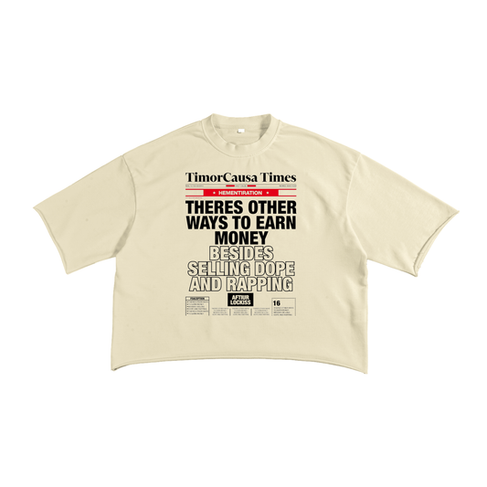 The "Front Page" Raw-Hem Tee