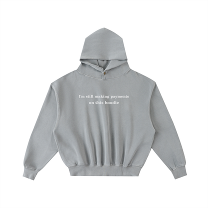 Payments Frayed Enzyme Washed Hoodie