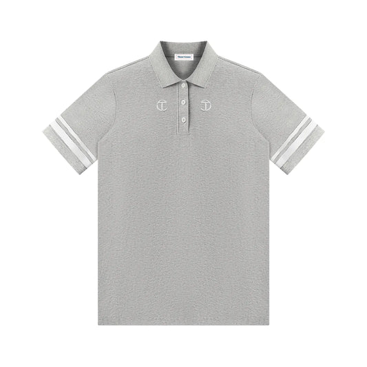 Heather Knit Polo Dress