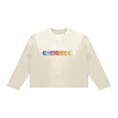 Time To Eat Sunfade Boxy Long Sleeve Tee