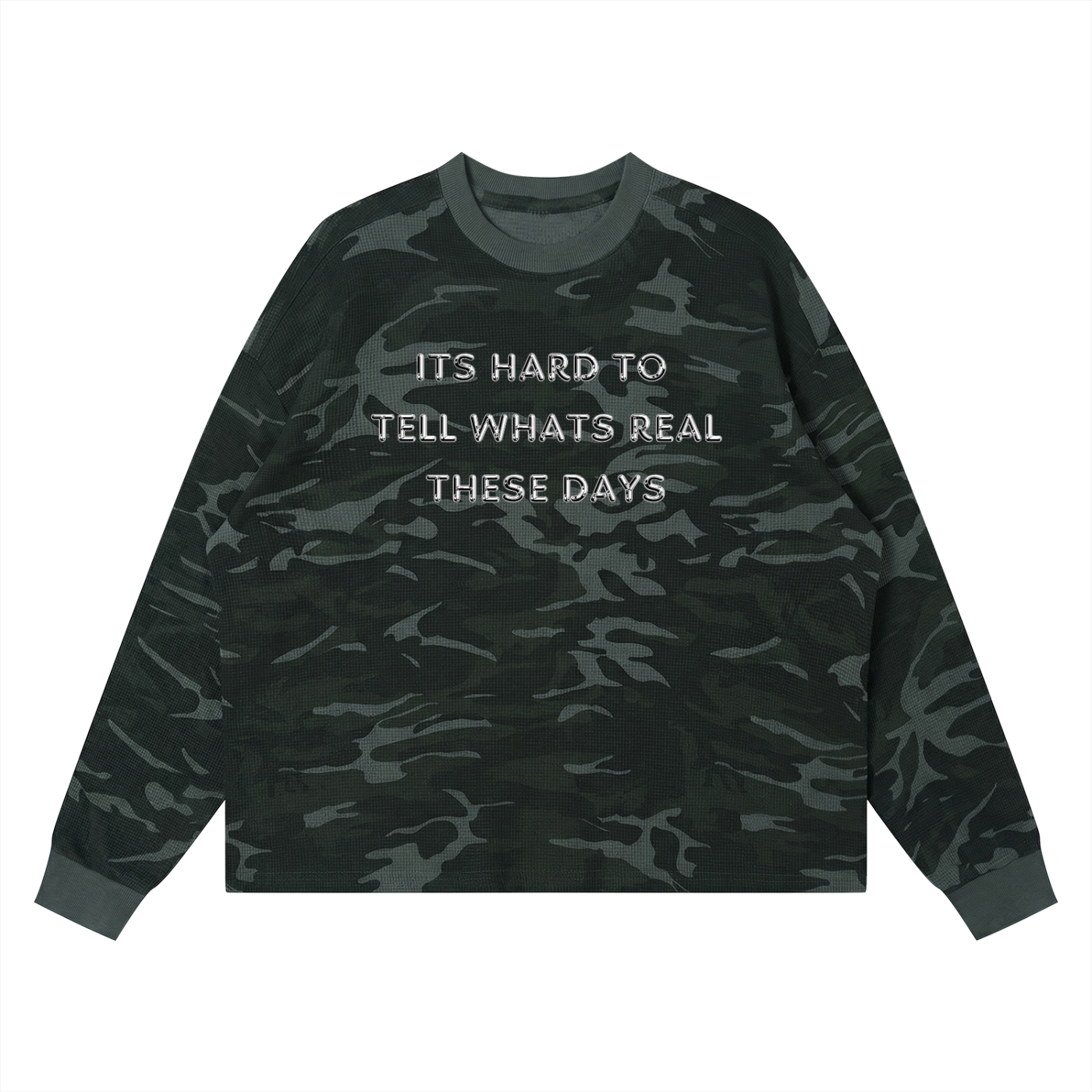 Unisex Waffle Boxy Long Sleeve T-Shirt