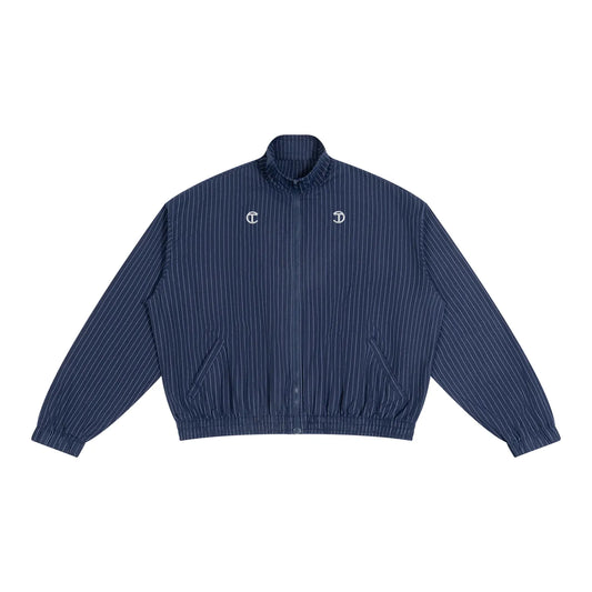 GloPlaid Track Jacket (Navy Pinstripe)