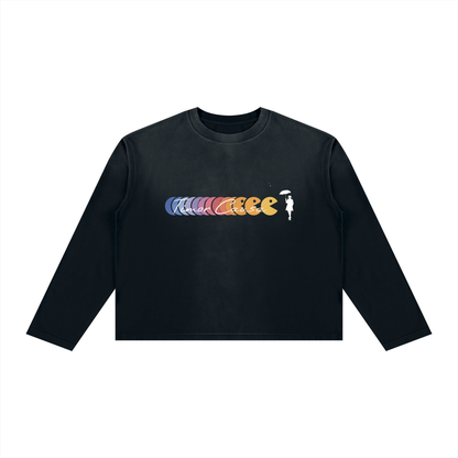 Time To Eat Sunfade Boxy Long Sleeve Tee