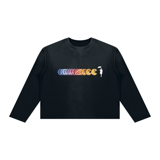 Time To Eat Sunfade Boxy Long Sleeve Tee