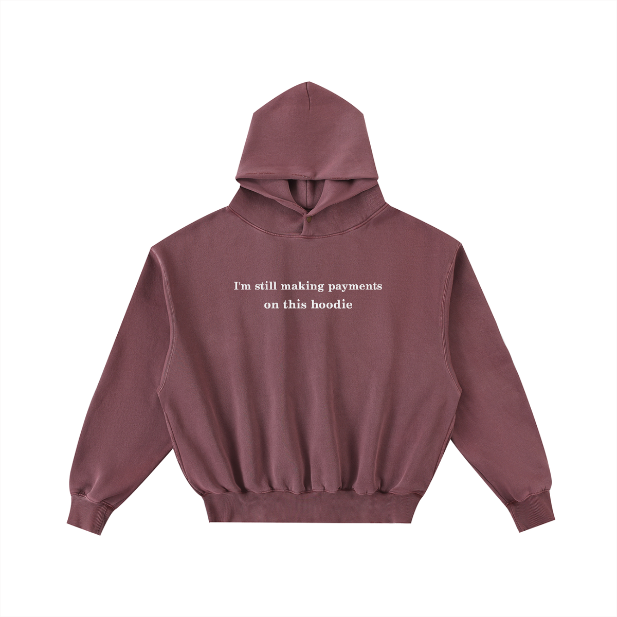 Payments Frayed Enzyme Washed Hoodie