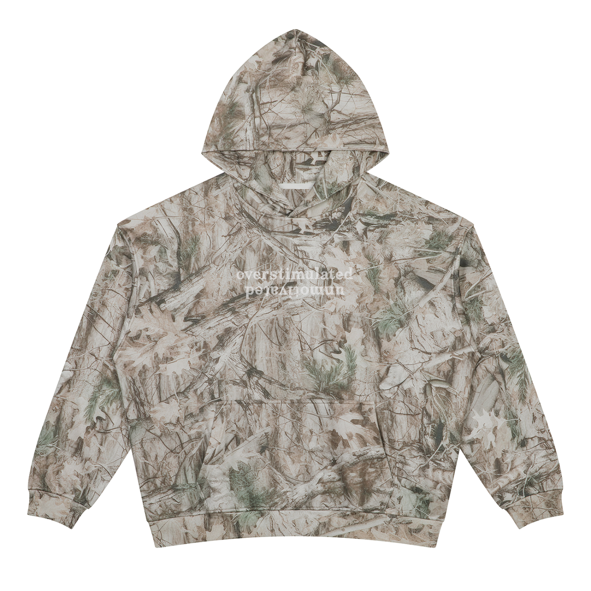 Overstimulated & Unmotivated Tree Camo Hoodie
