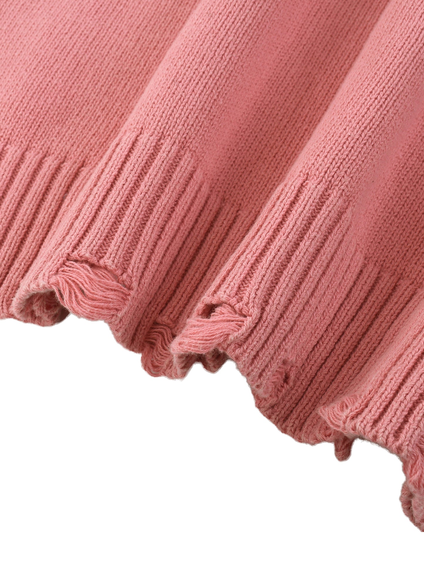 Distressed Shadow Figures Knit Sweater