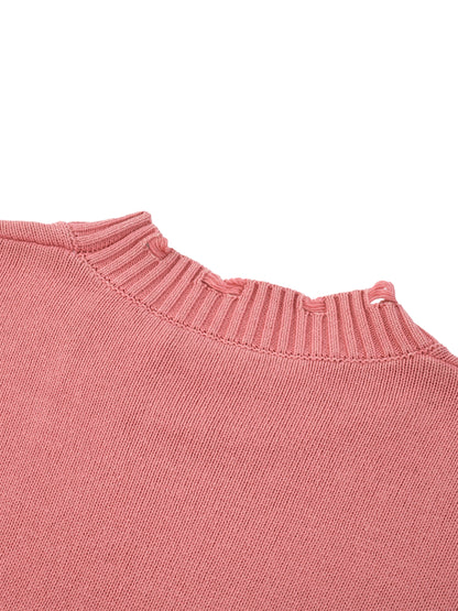 Distressed Shadow Figures Knit Sweater