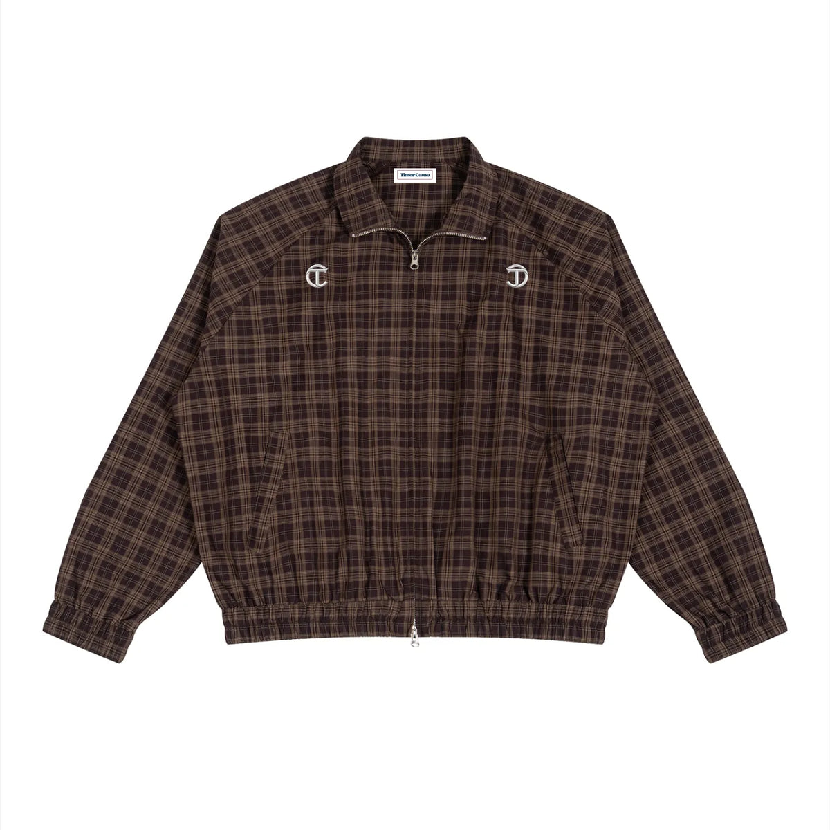 GloPlaid Unisex Track Jacket (Cocoa Plaid)