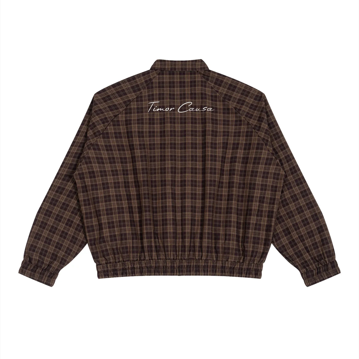 GloPlaid Unisex Track Jacket (Cocoa Plaid)
